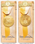 "Metropolitan Cathedral of Manila" gold-plated bronze Medal 1958 UNC, Honeycutt-507b. 44mm. By Crispulo Zamora & Sons. Issued for the inauguration of ...