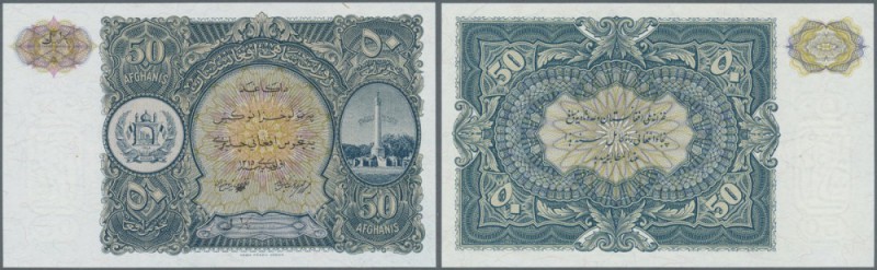 Afghanistan: 50 Afghanis ND(1936) P. 19 in condition: UNC.