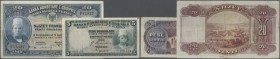 Albania: set of 2 notes containing 5 Franka Ari ND(1926) P. 2b (F+) and 20 Franka Ari MD(1926) P. 3a (F), nice set. (2 pcs)