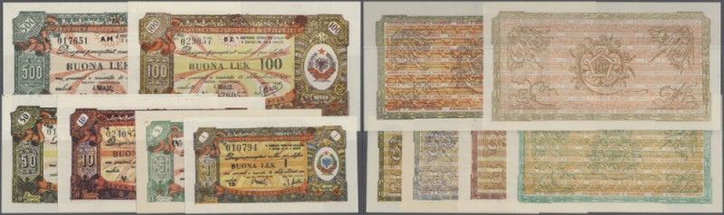 Albania: set of 6 different notes Foreign Exchange Certificate containing 1,5,10...