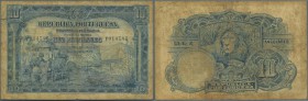 Angola: Republica Portuguesa Provincia de Angola 10 Angolares 1926, P.67 with Weaver and spinner and bridge on front and a great lion on back in well ...