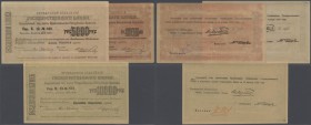Armenia: Erivan branch 1000, 5000 and 10.000 Rubles 1919 with text ”valid until 15.01.1920” on back, P.27c, 28c, 29a, nice used condition with several...