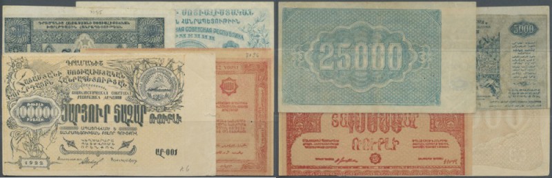 Armenia: Socialist Soviet Republic of Armenia set with 4 Banknotes 5000, 10.000,...