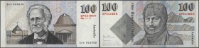 Australia: very rare set of 2 SPECIMEN Banknotes 100 Dollars 1984 P. 48s, both with zero serial numbers, red Specimen overprint. This unique pair has ...