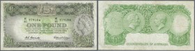 Australia: 1 Pound 1961 ”STAR NOTE” (Replacement), very rare, several folds and creases in paper but no holes or teras, signed Coombs-Wilson plus Coom...