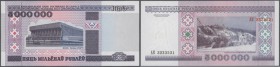 Belarus: huge lot with 30 Banknotes containing 10 of the Ruble Control Coupons 1991/92 and the National Bank issues from 1992-2012 including the rare ...