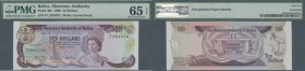 Belize: 10 Dollars 1980 P. 40a, PMG graded 65 Gem UNC EPQ