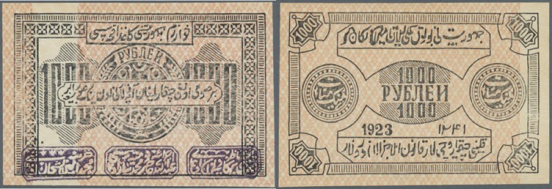 Uzbekistan: Khorezm People's Soviet Republic, 1000 Rubles 1923, P.S1114 in perfe...
