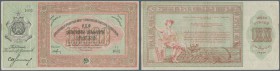 Uzbekistan: Turkestan District, temporary credit note of 10.000 Rubles 1920, P.S1175, nice looking note with bright colors and strong paper, several s...
