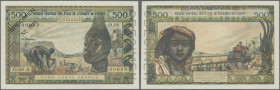 West African States: Ivory Coast letter ”A” 500 Francs ND SPECIMEN P. 102As, with specimen perforation at right, specimen number 2006 in condition: UN...