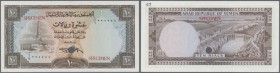 Yemen Arab Republic: 10 Rials ND Color Trial P. 8ct with two red ”Specimen” overprints, one cancellation hole and zero serial numbers. The note was pr...
