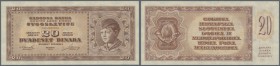 Yugoslavia: 20 Dinara 1950, P.67t (not issued) in perfect UNC condition