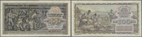 Yugoslavia: 100 Dinara 1953, P.68, minor creases in the paper, otherwise perfect. Condition: aUNC