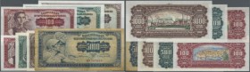 Yugoslavia: set with 7 Banknotes series 1955 and 1963 containing 100, 500, 1000, 5000 Dinara 1955 and 100, 500, 1000 Dinara 1963, P.69-75a. 5000 Dinar...