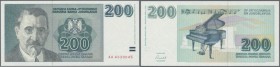 Yugoslavia: 200 Dinara 1999, P.152A (not issued) in perfect UNC condition