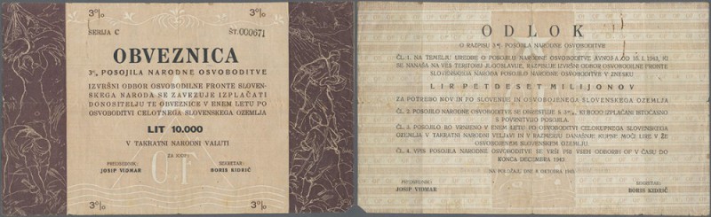 Yugoslavia: Committee of the Slovenian Government Liberty Front 10.000 Lit ND(19...
