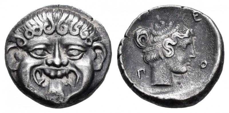 Imperio Macedonio. Neapolis. Hemidracma. 420-350 a.C. (Sng Cop-229). Anv.: Cabez...