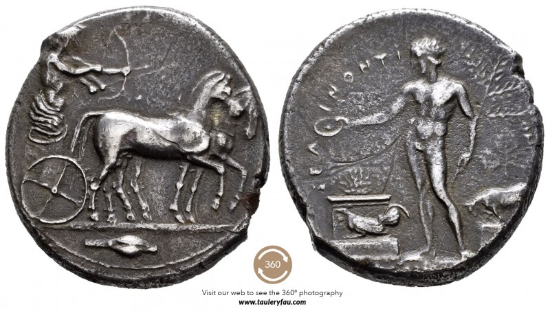 Sicilia. Selinunte. Tetradracma. 455-415 a.C. (Sng Ans-699). Anv.: Apolo a derec...