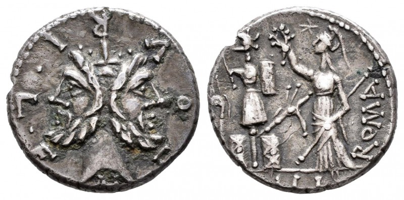 Furia. Denario. 119 a.C. Italia Central. (Ffc-730). (Craw-281/1). (Cal-600). Anv...
