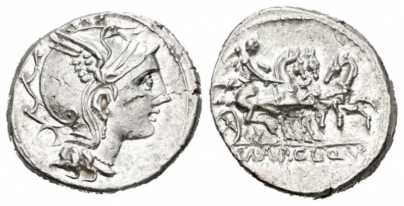 Mallia. Denario. 111-110 a.C. Roma. (Ffc-834). (Craw-299/1b). (Cal-919). Anv.: C...