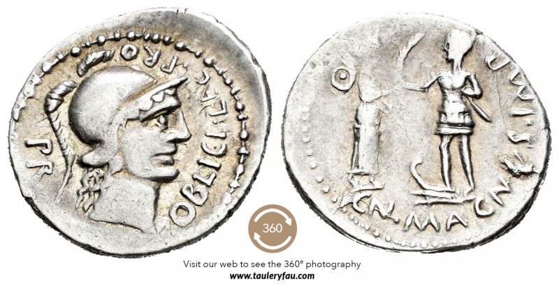 Pompeyo Magno. Denario. 46-45 a.C. Hispania. (Ffc-1). (Craw-469a). (Cal-1146). A...