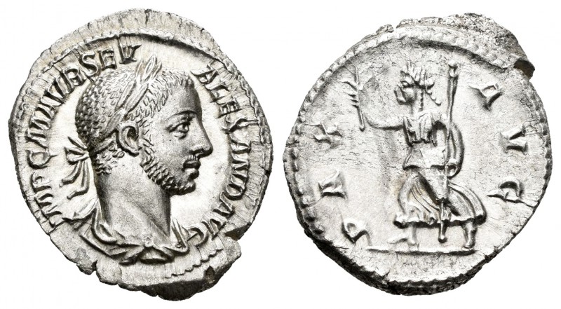 Alejandro Severo. Denario. 226 d.C. Roma. (Spink-7887). (Ric-168). Rev.: PAX AVG...