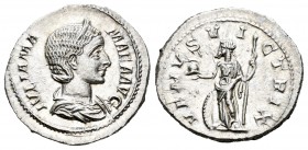 Julia Mamea. Denario. 231 d.C. Roma. (Spink-8216). (Ric-358). Rev.: VENVS VICTRIX. Venus en pie a izquierda con casco y cetro, a sus pies escudo. Ag. ...