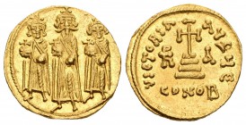 Heráclio. Sólido. 610-641 d.C. Constantinopla. (Seaby-770). Au. 4,41 g. Bello ejemplar con brillo original. EBC+. Est...500,00. 

Heraclius. Sólido....