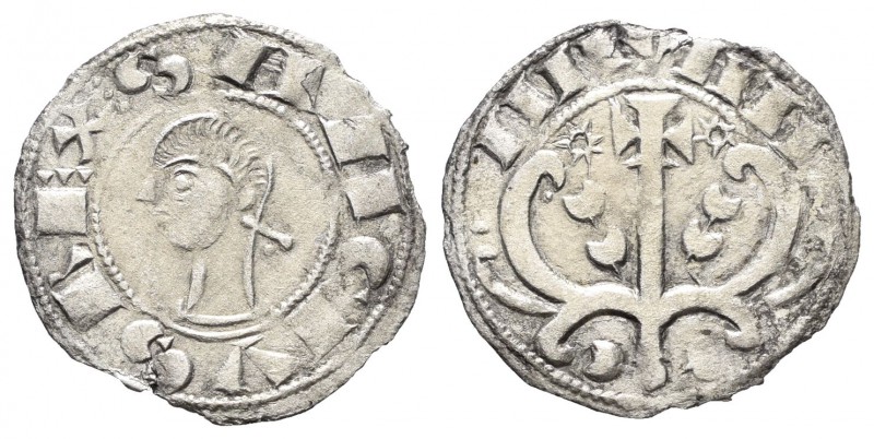 Reino de Navarra. Sancho VI (1150-1194). Dinero. Navarra. (Ros-no cita). Ve. 0,8...