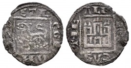 Reino de Castilla y León. Alfonso X (1252-1284). Dinero. Sin ceca. (Vq-408). (Abm-279, mal descrita). Ve. 0,79 g. Sin ceca. Muy rara. MBC-. Est...320,...