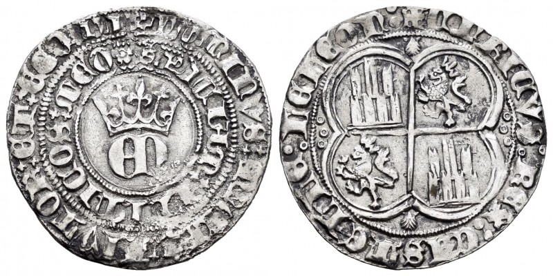 Reino de Castilla y León. Enrique II (1368-1379). 1 real. Coruña. (Bautista-556....