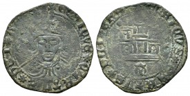 Reino de Castilla y León. Enrique IV (1454-1474). Cuartillo. Madrid. (Bautista-no cita esta variante). Ve. 3,56 g. ENRICVS CARTVS DEI GRACI en anverso...