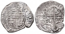 Felipe III (1598-1621). 4 reales. 1611. Toledo. C. (Cal-292). Ag. 13,54 g. Fecha completa de cuatro dígitos. Escasa. MBC+. Est...250,00. 

Philip II...