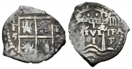 Felipe IV (1621-1665). 1 real. 1652. Potosí. E. (Cal-1049). Ag. 1,91 g. Acuñación de transición. Escasa. MBC. Est...160,00. 

Philip IV (1621-1665)....