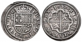 Felipe IV (1621-1665). 2 reales. 1652/22. Segovia. B/R. (Cal-936). Ag. 6,29 g. Leves golpecitos. Buen ejemplar. MBC+. Est...300,00. 

Philip IV (162...