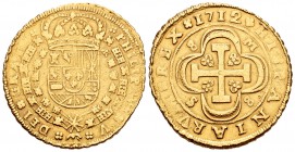 Felipe V (1700-1746). 8 escudos. 1712. Sevilla. M. (Cal-172). (Cal onza-495). Au. 26,89 g. Tipo cruz. 8-M/S-8. Rara. MBC+. Est...2500,00. 

Philip V...