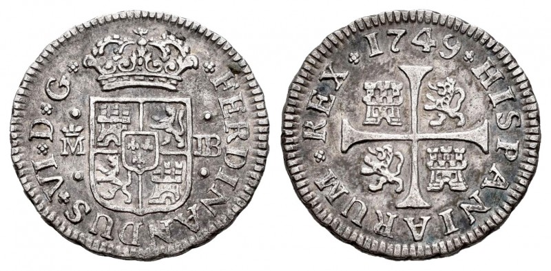 Fernando VI (1746-1759). 1/2 real. 1749. Madrid. JB. (Cal-650). Ag. 144,00 g. MB...