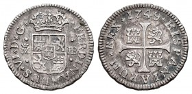 Fernando VI (1746-1759). 1/2 real. 1749. Madrid. JB. (Cal-650). Ag. 144,00 g. MBC+. Est...80,00. 

Ferdinand VI (1746-1759). 1/2 real. 1749. Madrid....