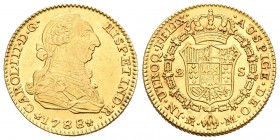 Carlos III (1759-1788). 2 escudos. 1788. Madrid. M. (Cal-459). Au. 6,74 g. EBC-/EBC. Est...300,00. 

Charles III (1759-1788). 2 escudos. 1788. Madri...