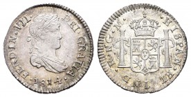Fernando VII (1808-1833). 1/2 real. 1814. Guatemala. M. (Cal-1287). Ag. 1,58 g. Parte de brillo original. Escasa. SC. Est...180,00. 

Ferdinand VII ...