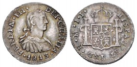 Fernando VII (1808-1833). 1/2 real. 1813. México. JJ. (Cal-1344). Ag. 1,69 g. Busto imaginario. Tono. Atractiva.. EBC. Est...180,00. 

Ferdinand VII...