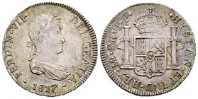 Fernando VII (1808-1833). 2 reales. 1817. Lima. JP. (Cal-905). Ag. 6,52 g. Vano en reverso. Bonito tono. MBC+/EBC-. Est...120,00. 

Ferdinand VII (1...