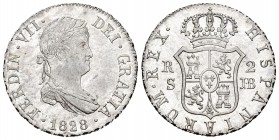Fernando VII (1808-1833). 2 reales. 1828. Sevilla. JB. (Cal-1036). Ag. 5,85 g. Brillo original. Escasa así. EBC+/SC-. Est...220,00. 

Ferdinand VII ...