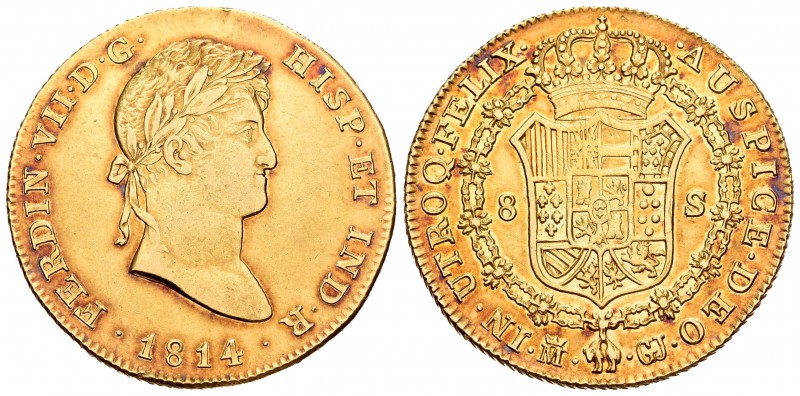 Fernando VII (1808-1833). 8 escudos. 1814. Madrid. GJ. (Cal-28). (Cal onza-1233)...