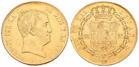 Fernando VII (1808-1833). 320 reales. 1822. Madrid. SR. (Cal-36). (Cal onza-1243). Au. 26,94 g. Tipo "Cabezón" por tamaño de la cabeza para esta acuña...
