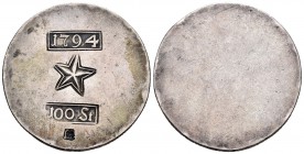 Holanda. 100 stuivers. 1794. Maastricht. (Km-10). (Dav-1856). Ag. 30,24 g. Moneda emitida por los defensores austriacos durante el asedio de la Repúbl...
