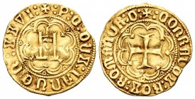 Italia. Genoa. Pietro di Campofregoso, doge XXVI. Ducado. (1450-1458). (Fried-377). (Lunardi-97). (CNI-7). Anv.: :P: C: DUX: IANUEN: XXVI:. Castillo. ...