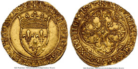 Charles VII gold Ecu d'Or a la couronne ND (1422-1461) MS63 NGC, Toulouse mint, Fr-306, Dup-453. 3.79gm. The selection presented here holds the second...