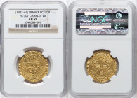 Charles VII gold Écu d'Or neuf à la couronne ND (1422-1461) AU55 NGC, Tournai mint, Fr-307, Dup-511a. GRA variety in obverse legend. HID09801242017 © ...