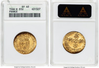 Charles IX gold Écu d'or au soleil 1566-K XF40 ANACS, Bordeaux mint, Fr-378, Dup-1057. Presently at ANACS grading company, this is the singular most r...